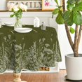 thumbnail image 3 of Spring Summer Tablecloth 70×70 Inch Round, Wild Flowers Floral Moss Green Washable Seasonal Table Cover for Party Picnic Dinner Decor, 3 of 6