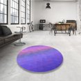 thumbnail image 4 of Ahgly Company Tapis d'Intérieur Lavable en Machine Carré Transitionnel Violet, 7 Pieds Carré, 4 of 7