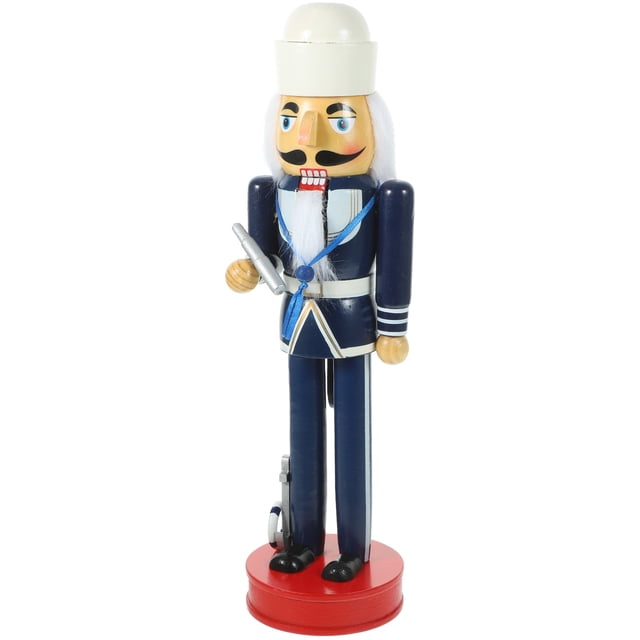 Wood Christmas Nutcracker Figurine Tabletop Small Nutcracker Decoration Xmas Party Layout Puppet