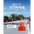 thumbnail image 2 of BATTIFE 12 Pack Traffic Safety Cones 18 Inch with Reflective Collars PVC Orange Construction Cones for Home Driveway Road Parking Use, 2 of 5