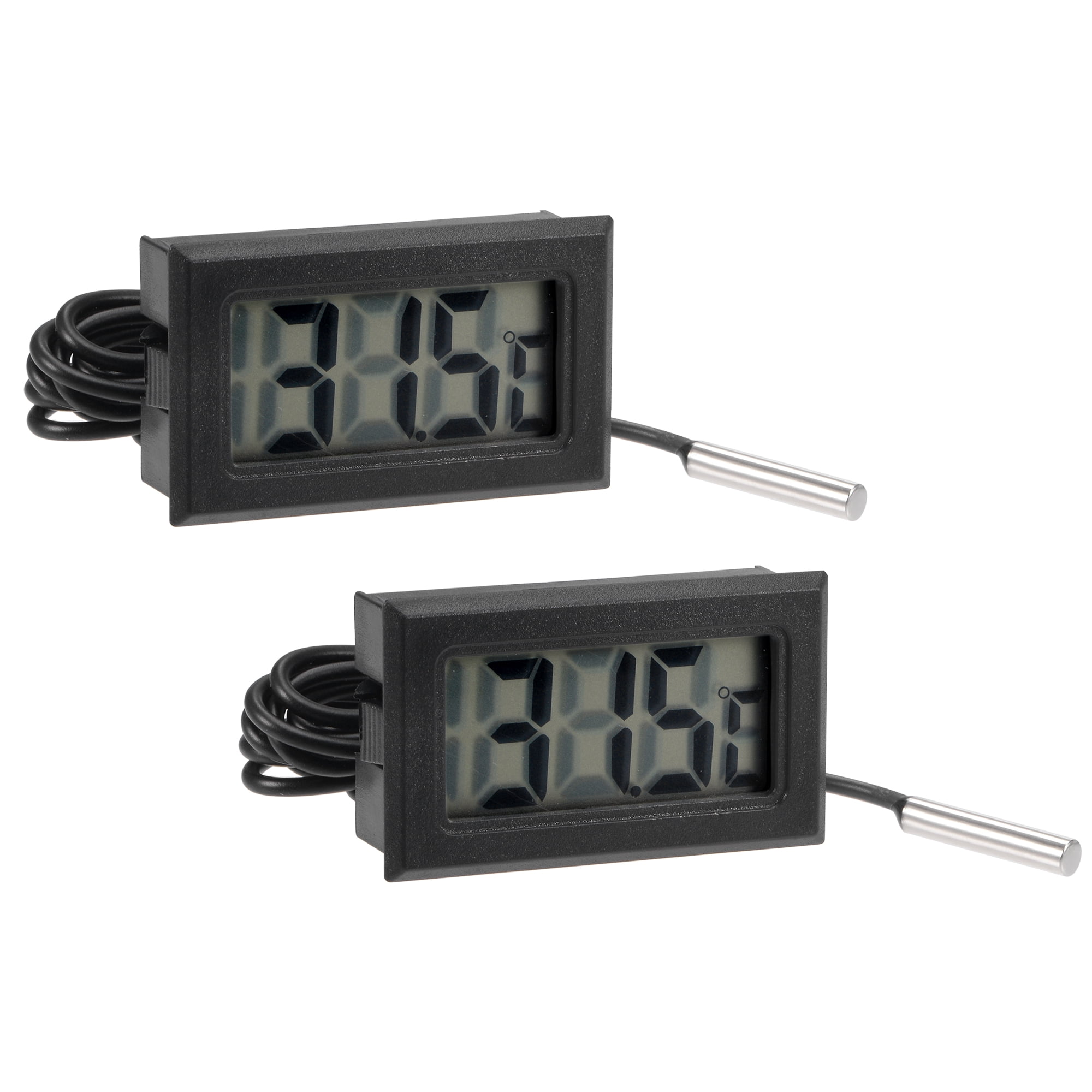 Unique Bargains -50 to 110 Degree 10K Digital Thermometer with 2m NTC Temperature Sensor Probe 2 Pack