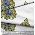 thumbnail image 2 of Soimoi Polyester Crepe Fabric Leaves & Floral Block Print Fabric by Yard 42 Inch Wide, 2 of 3