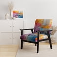 thumbnail image 2 of Designart "composition Explorations I" Purple Abstract Upholstered Accent Chair - Modern Arm Chair For Living Room, 2 of 7