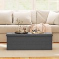 thumbnail image 4 of Patiojoy 43 Inches Folding Storage Ottoman Bench Linen End of Bed Bench with Padded Seat, 4 of 9