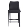 thumbnail image 2 of Modern Faux Leather and Metal 26" Counter Stool, Set of 2 - Black, 2 of 7