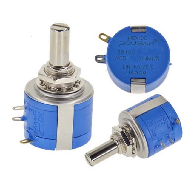 3540S-2-104L - POT LIN 100K 10T 1/4 Po RND 22MM 2W Tige de Séparation SOL