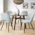 thumbnail image 5 of KOSSMAI Set of 4 Fabric Upholstered Dining Side DIning Chairs with Cut-Out Back for Dining Room, Living Room, 5 of 5