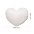 thumbnail image 3 of Faux Rabbit Fur Heart Pillow | Plush Throw Cushion for Couch, Bed, or Sofa | Adorable Decorative Accent for Home, Living Room, or Bedroom | Soft Support for Back, Neck, or Lap, 3 of 6