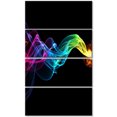 thumbnail image 2 of Abstract Ribbon Waves on Black - Abstract Canvas Wall Art Print, 2 of 3