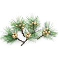 thumbnail image 3 of Mini Simulation Plastic Foam Pine Needles Christmas DIY Cane Circle Wreath Decoration, 3 of 12