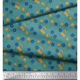 thumbnail image 2 of Soimoi polyester Crepe Fabric Leaves & Floral Print Sewing Fabric Yard 42 Inch Wide, 2 of 3