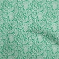 thumbnail image 1 of oneOone Georgette Viscose Green Fabric Asian Block Sewing Craft Projects Fabric Prints By Yard 42 Inch Wide, 1 of 4