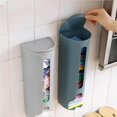thumbnail image 2 of fastboy Kitchen Wall-Mounted Plastic Bag Storage Holder Garbage Pouch Saver Organizer Dispenser, Gray, 2 of 8