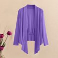thumbnail image 2 of vdgthytj Womens Cardigan Lightweight Long Sleeve Open Front Mesh Tops Plus Size Casual Solid Color Cardigan, 2 of 3