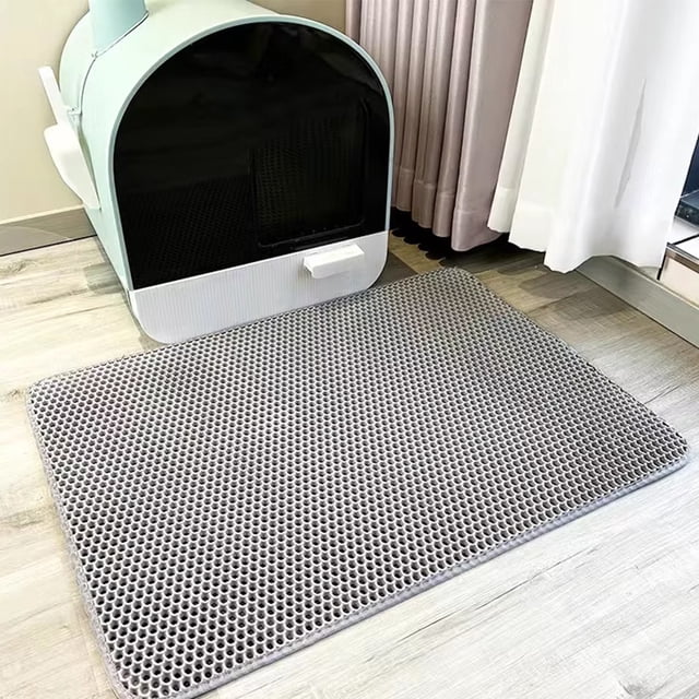 Ruiboury Safe And Non-toxic Cat Litter Mat Safe And Healthy Space For Pet Easy To Clean Blue