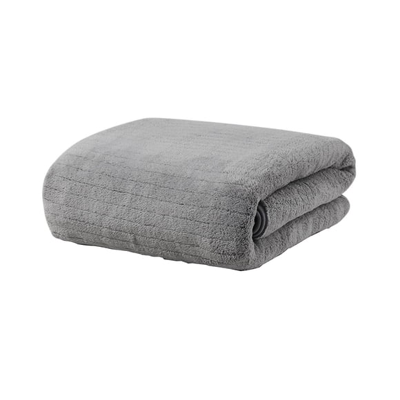 Velvet Striped Bath Towel for Adults | Super Absorbent & Quick Dry Hair Towel | Extra Large 75x30 cm | Soft & Thick for Home, Beach, Pool, Gym | Includes 1 Towel
