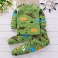thumbnail image 2 of Pisexur Tenue d'Automne pour Bébé Fille Garçon, Ensemble 2 Pcs, Ensembles de Pyjamas pour Tout-Petit Bébé, Chandails à Col Rond à Manches Longues et Pantalons, Mode Décontractée, Ensemble de Vêtements de Nuit en Coton pour Garçons, 3 Mois à 6 Ans, 2 of 3
