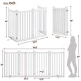 thumbnail image 3 of Yaheetech 36" Tall Freestanding Wooden Fence with 2 Support Feet, White, 3 of 7