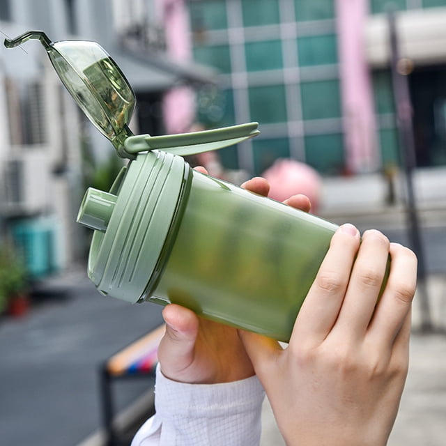 Birdeem Black Plastic Cups, Food Grade Shakes Cup High Temperature Counteractive Large Capacity Plastic Water Cup Built in Stirring Ball Shakes Cup, Large Plastic Cups