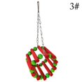thumbnail image 2 of Bangcool Parrot Cage Toy Hanging Colorful Bird Perch Swing Parrot Chew Toy for Christmas, 2 of 10