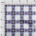 thumbnail image 1 of oneOone Organic Cotton Poplin Twill Fabric Check Ikat Printed Craft Fabric BTY 42 Inch Wide, 1 of 4