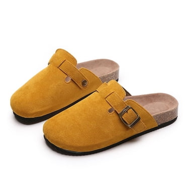 2024 Women‘s Slippers Closed Toe Round Toe Suede Clogs Sandals Cork Suede Mules Slippers Fashion Cork Clogs for Outdoor Slippers tzw