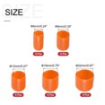 thumbnail image 2 of Unique Bargains 25 Pcs Embouts Ronds en Caoutchouc 1/4 Pieds 3/8 Pieds 1/2 Pieds 3/4 Pieds 7/8 Pieds Protecteurs de Filetage de Vis pour Couvercle en Vinyle Orange, 2 of 6