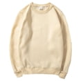 thumbnail image 1 of vdgthytj Men's Crewneck Sweatshirt Long Sleeve Basic Solid Color Shirts Fall Fleece Casual Loose Pullover Tops, 1 of 3