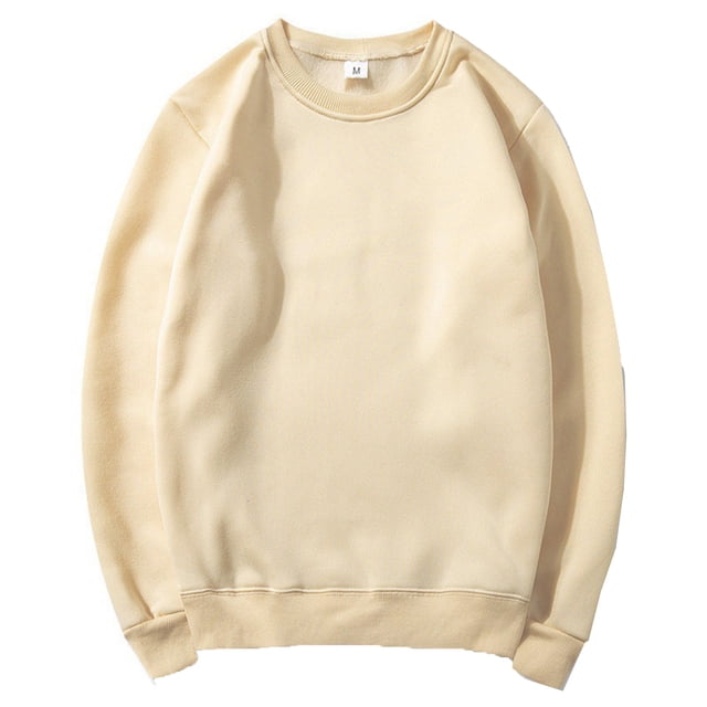 vdgthytj Men's Crewneck Sweatshirt Long Sleeve Basic Solid Color Shirts Fall Fleece Casual Loose Pullover Tops