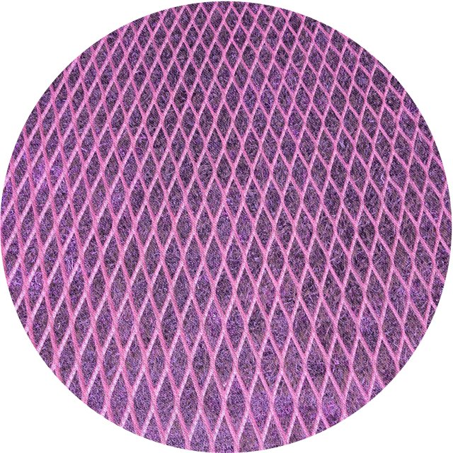 Ahgly Company Tapis d'Intérieur Ronds Transitionnels Lavables à la Machine, Magenta Foncé Violet, 6 Pieds Rond
