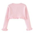 thumbnail image 3 of SROBPTY Cardigans d'Automne pour Filles, Cardigan Tricoté Uni à Col Rond à Manches Longues pour Enfants, Veste en Laine Décontractée Rose 5 Ans, 3 of 4