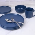 thumbnail image 5 of Mainstays Alessandra Mat Bleu Set de vaisselle en pierre de 12 pièces, 5 of 5
