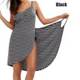 thumbnail image 1 of Peignoirs de Bain pour Femmes Grande Taille Serviette Robe Rayée Couvre-Maillot de Plage Jupes de Spa, 1 of 7