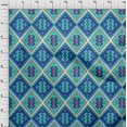 thumbnail image 4 of oneOone Viscose Chiffon Turquoise Blue Fabric Tribal Sewing Craft Projects Fabric Prints By Yard 42 Inch Wide, 4 of 4