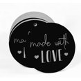 thumbnail image 2 of Inkdotpot Pack Of 100 Real Silver Foil Paper Tags Made With Love Text Favor Hang Tags, 2 of 6