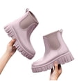 thumbnail image 3 of LOVZFMLL Bottes pour Femmes Bottines à la Cheville Bout Rond Imperméables Talon Bas Épais Bottes de Pluie Printemps Automne Mode Chaussures Décontractées, 3 of 6