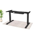 thumbnail image 4 of EFFYDESK Business Height Adjustable Home Office Computer Standing Desk with Cable Management Tray (59"×29") Oak White on Black Frame, 4 of 5