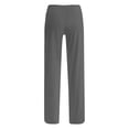 thumbnail image 5 of ohmzyzo Womens Summer Fashion Solid Casual Elastic Waist Drawstring Long Pants, 5 of 5