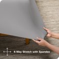 thumbnail image 2 of Bare Home Ultra-Soft Stretchy Sheet Set - Premium 1800 Collection - Deep Pockets - 3 Piece - Twin, Light Gray, 2 of 8