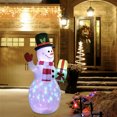 thumbnail image 2 of Amdohai Christmas Inflatable Air Model Inflatable Christmas Snowman Colorful Rotating Lamp Christmas Yard Decoration, 2 of 6