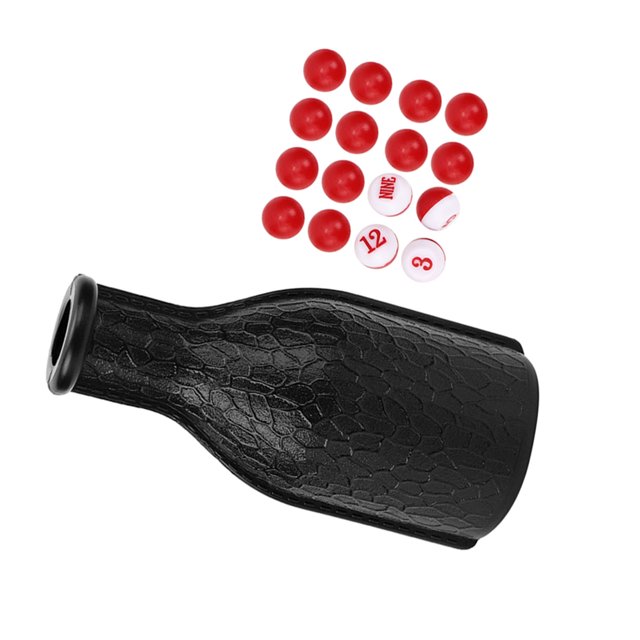 Billiard Pool Shaker, 16 Numbered Tally Balls Billiard Shaker Bottle with Bottle Pool Table Box AccessoriesBlack