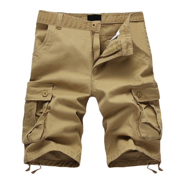 Leutsin Men's Plus Size Cargo Shorts Multi-Pockets Relaxed Summer Beach Shorts Pants