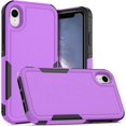 thumbnail image 1 of [PST] iPhone XR Hard Case, Dual Layers Heavy Duty Rubber Armor Bumper Hard Case Cover, 1 of 5