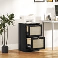 thumbnail image 2 of HOMCOM 2 Drawer File Cabinet Lockable Filing Cabinet for A4 Letter Black, 2 of 10
