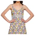 thumbnail image 4 of Moomaya Robe Longue Maxi Imprimée pour Femmes Sans Manches à Col en V Décontractée Évasée Kurta, 4 of 6