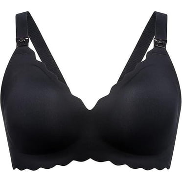 Momcozy Nursing Bras for Breastfeeding, Seamless Pregnancy Maternity Bra Wireless Classic Jelly Strip Support Nursing Bra