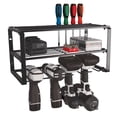 thumbnail image 3 of Performance Tool W7701 Power Tool Organizer Wall Mount - Hand Tool Storage Racks, Utility Racks, Drill Holder &amp; More - 3 Tier Sturdy Iron 16" Cordless Tool Organizers, 3 of 5