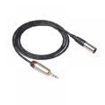 thumbnail image 1 of Audio Cable 3.5mm Male To Mini XLR 3 Pin Male Line Cord For SLR Camera 0.3m, 1 of 4
