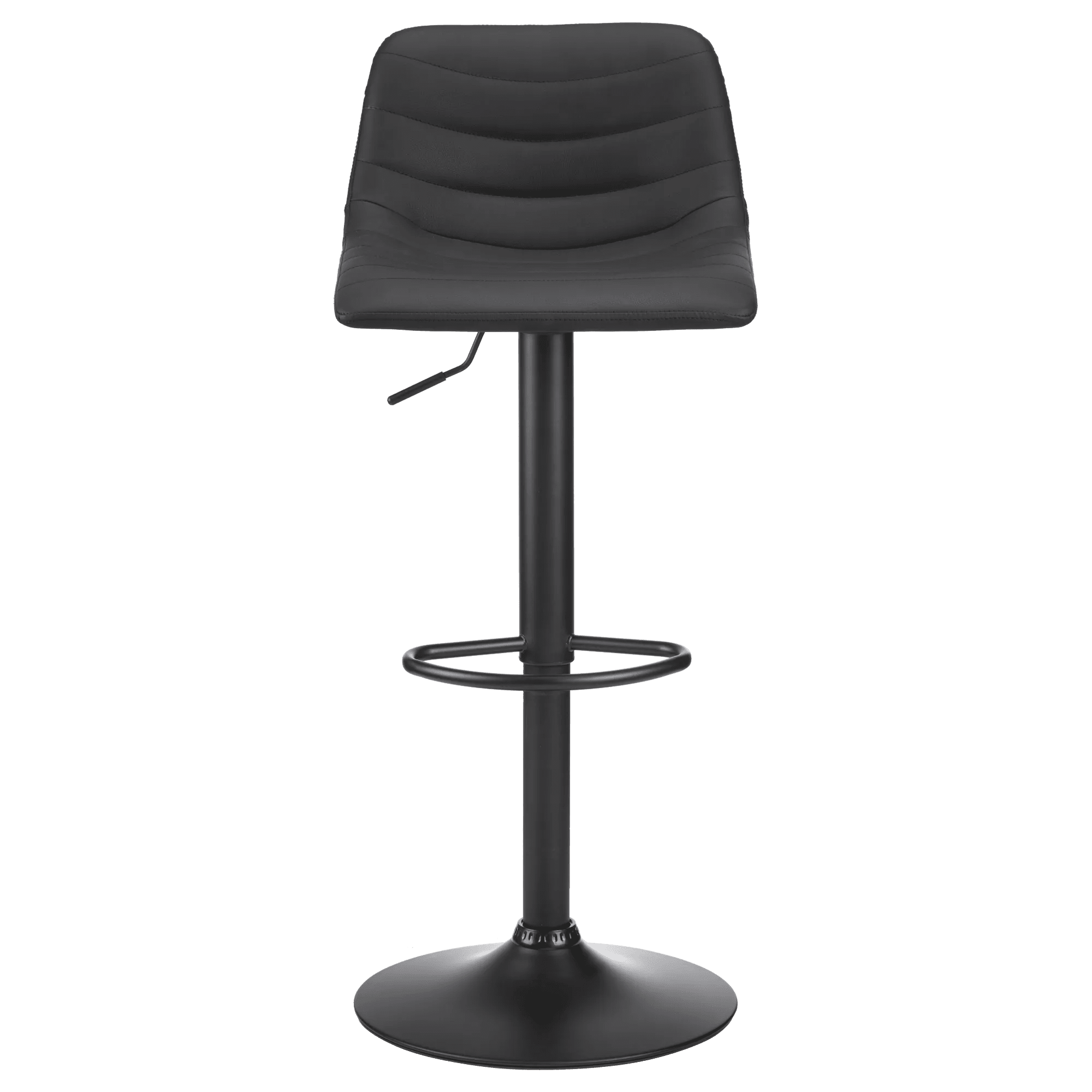 Bouclair Black Faux Leather Adjustable Swivel Barstool Counter