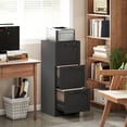 thumbnail image 2 of HOMCOM Office File Cabinet with 3 Drawers, Vertical Filing Cabinet, Black, 2 of 10
